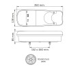 Fanale posteriore alogeno dx-sx 350x133mm 7 funzioni luminose