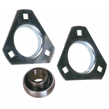 Supporto a flangia triangolare in lamiera stampata SBPFT 206 con cuscinetto Ã˜ 30mm