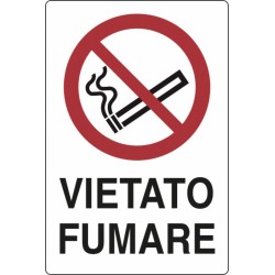 Cartello segnaletica "vietato fumare" 30x20