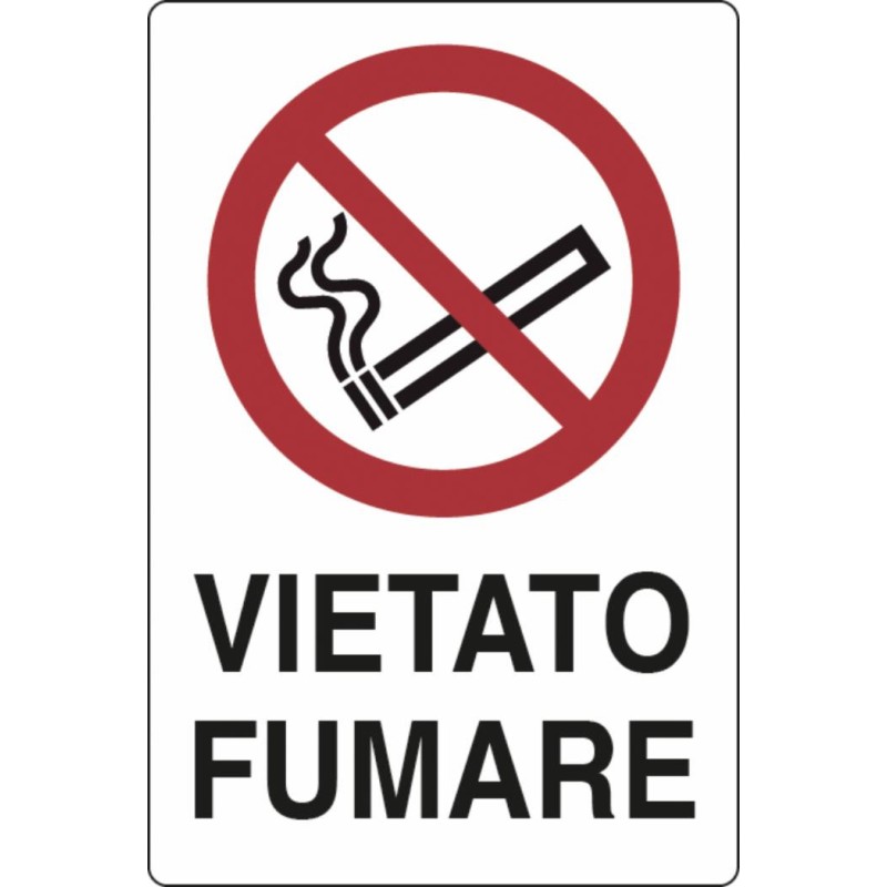 Cartello segnaletica "vietato fumare" 30x20