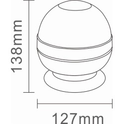 Lampeggiante a 12 LED base magnetica 12-24V a 3W