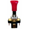 Interruttore a tiretto con ritorno e pomolo rosso luminoso 12V 12A