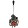 Distributore Walvoil SD5 con 2 leve a doppio effetto e doppio effetto flottante - 40L con leva cloche