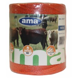 Bobina filo elettrificato arancione 500m 3 conduttori acciaio