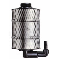 Eiettore con filtro in acciaio inox con filetto M1'1/4 e corpo in propilene