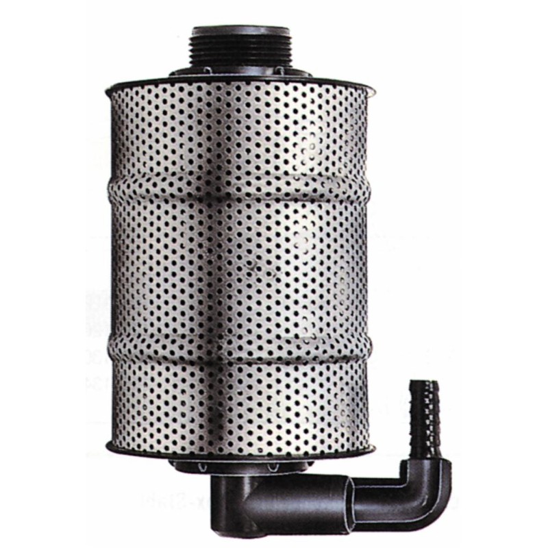 Eiettore con filtro in acciaio inox con filetto M1'1/4 e corpo in propilene