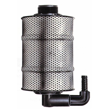 Eiettore con filtro in acciaio inox con filetto M1'1/4 e corpo in propilene