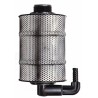 Eiettore con filtro in acciaio inox con filetto M1'1/4 e corpo in propilene