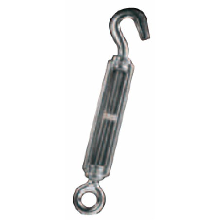 Tenditore ad occhio e gancio in acciaio con Ã˜ filetto 1/4" e l minima = 143mm