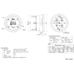 Indicatore di temperatura motore adattabile al riferimento originale New Holland 4334917