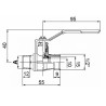 Valvola sfera m,3/8"-m,1/2"