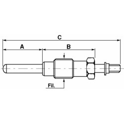 Candeletta preriscaldamento 12V adattabile a Fiat rif,orig,980611