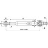 Stabilizzatore rigido e filettato Ama M27x3 per trattori con asola di regolazione