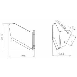 Aletta dx per ancora 60x25 adattabile Deltaflex