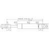 Molla a gas Stabilus estensione max 265,5mm 200 N adattabile al riferimento originale Landini 3660101M91