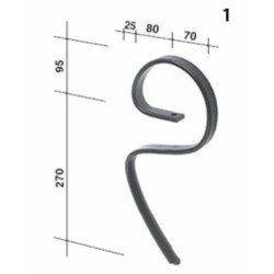 Molla posteriore non forata 25x8mm