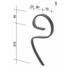 Molla posteriore non forata 25x8mm
