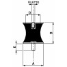 Supporto antivibrante sgolato 40x30 - maschio/femmina