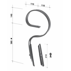 Antivibrante maschio/femmina 20x20,M6x16