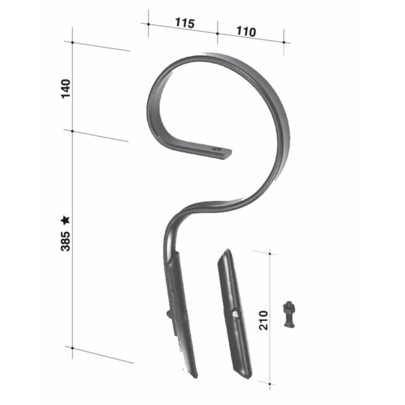Antivibrante maschio/femmina 20x20,M6x16